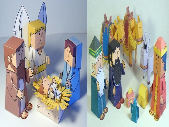 Papercraft De um Portal de Belém, Presépio / Maquete 3d.