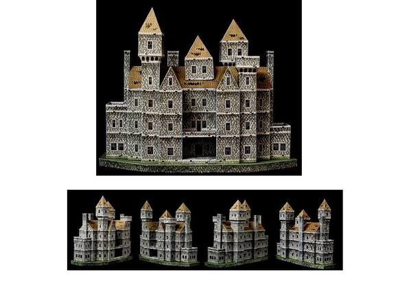 Papercraft Mansão da Familia Darc/ Maquete 3d.