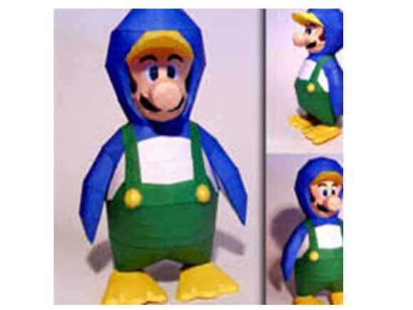 Pinguim Luigi de Papel/ Papercraft 3d Digital.