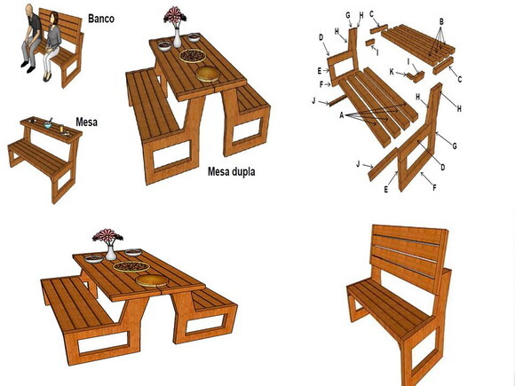 Projeto De Uma Mesa Que Vira Banco/ PDF.