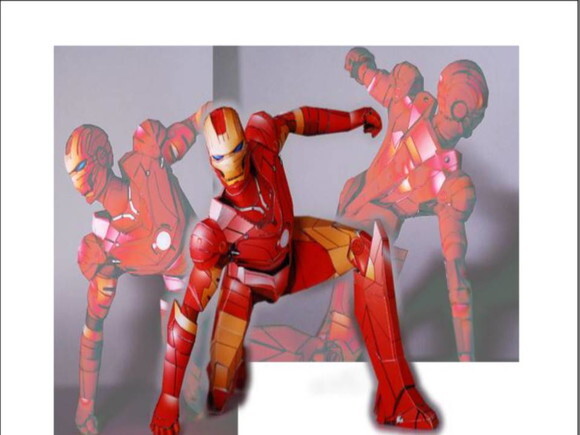 Projeto Miniatura Homem De Ferro Papercraft.