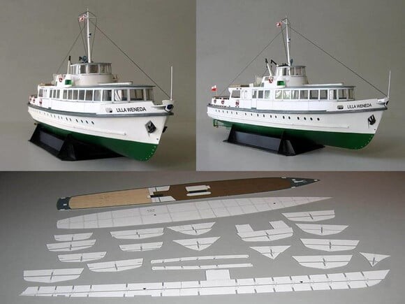 Projeto Papercraft Navio Polonês Lilla Veneda/ Maquete 3d.