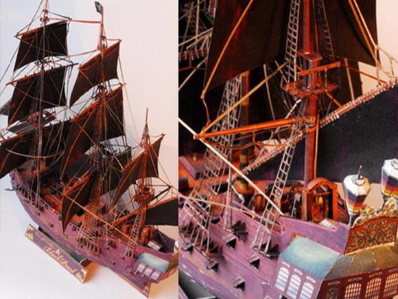 Projeto Papercraft Navio Pirata Pérola Negra/ Maquete 3d.