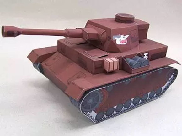 Tanque de Guerra Vermelho / Papercraft Digital.