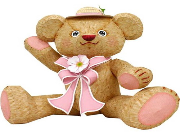 Urso Decorativo de Papel/ Papercraft 3d Digital.
