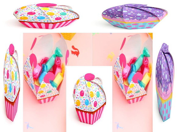 Arquivo de Corte : Caixa (Cupcake) em PDF.
