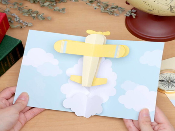 Arquivo de Corte : Cartão desdobrável (Avião) em PDF.