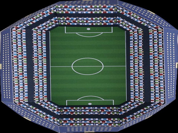 Arquivo de Corte : Estádio de futebol em papel.