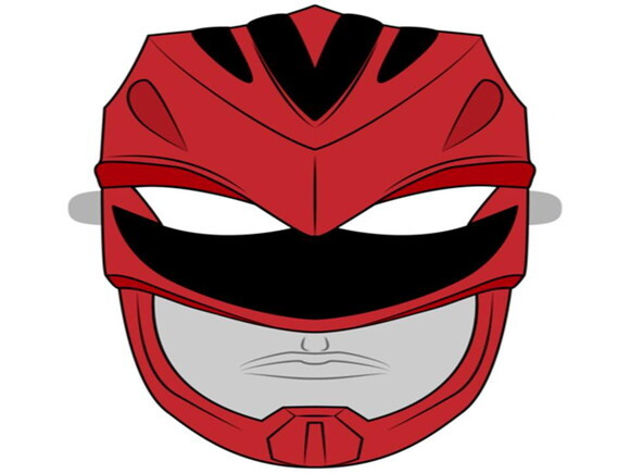 Arquivo de Corte : Máscara do Power Ranger Vermelho em PDF.