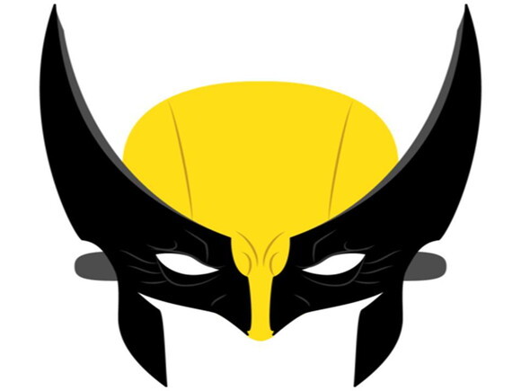 Arquivo de Corte : Máscara do Wolverine em PDF.