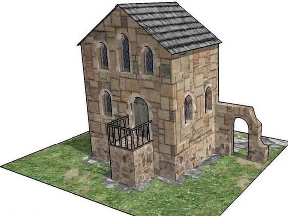 Arquivo de Corte : Villa italiana em papel artesanal/ PDF.