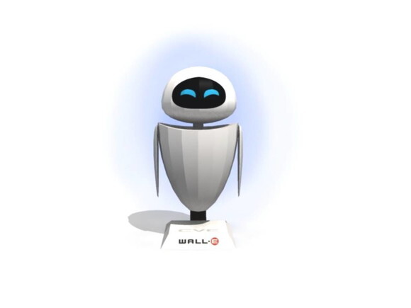 Arquivo de corte 3d : EVE do Wall -e em papel artesanal.