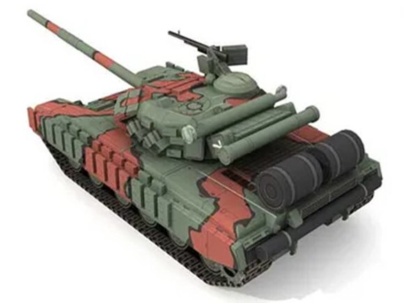 Arquivo de Corte 3d : Tanque de Guerra Russo em papel.