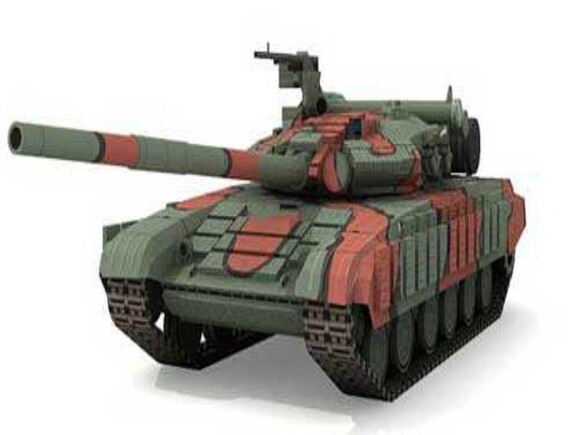 Arquivo de Corte 3d : Tanque de Guerra Russo em papel.