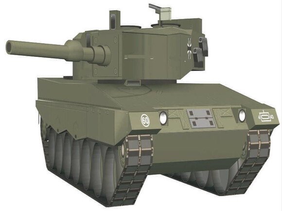 Arquivo de Corte 3d: Tanque de batalha leopard em papel.
