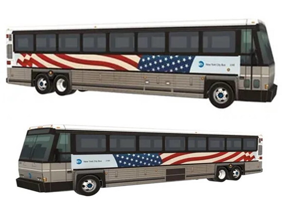 Arquivo de Corte 3d Ônibus da cidade de Nova York/Papercraft