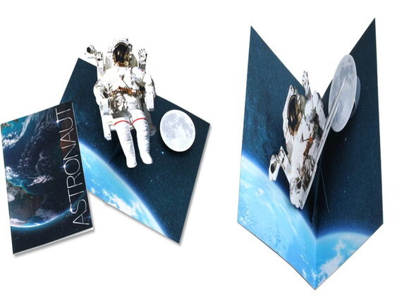 Arquivo de Corte Cartão desdobrável (Astronauta) em PDF.
