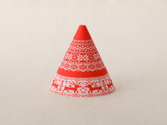 Arquivo de Corte Chapéu de festa (Inverno/Vermelho) em PDF.