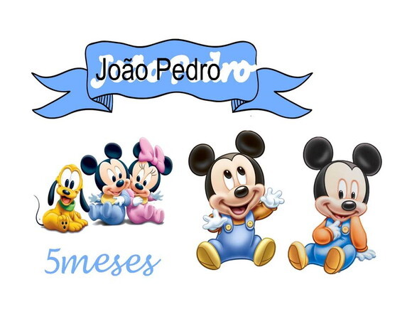 Arquivo de Corte Silhouette : Topo de Bolo Mickey Baby.