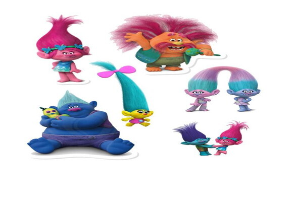 Arquivo de Corte Silhouette Topo de Bolo Trolls.