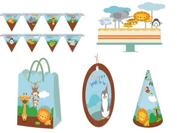 Kit Digital: Festa Jardim Zoológico em PDF.