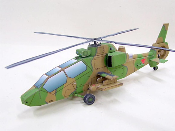 Miniatura de papel : Helicóptero Ninja/ Papercraft 3d.