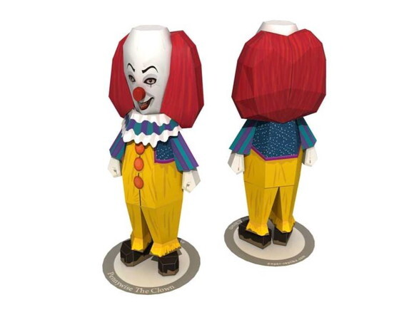 Miniatura em papel : Palhaço Pennywise 1990/ Papercraft.