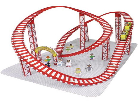 Miniatura em papel de um Parque de diversão Papercraft.