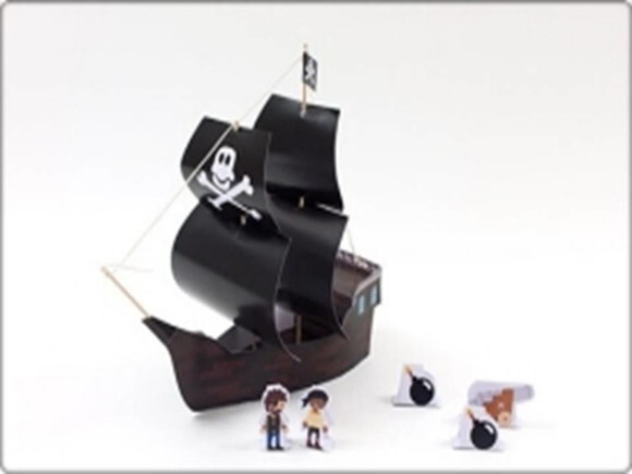 Navio Pirata Em Papel/ Papercraft.