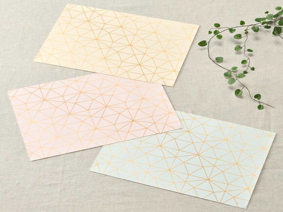 Papel digital padrão(Geometria )Dourado, Menta e Rosa-claro.