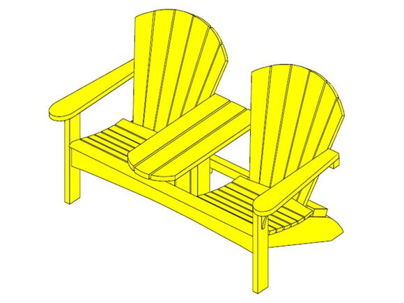 Projeto P/ Construir uma Cadeira Adirondack Dupla Artesanal.