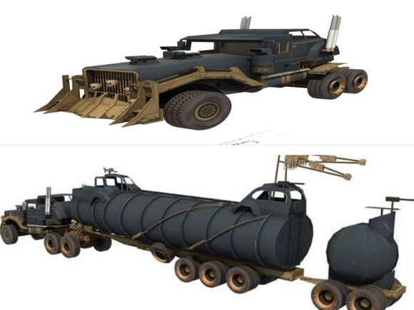 Projeto Papercraft 3d Caminhão Mad Max em papel.