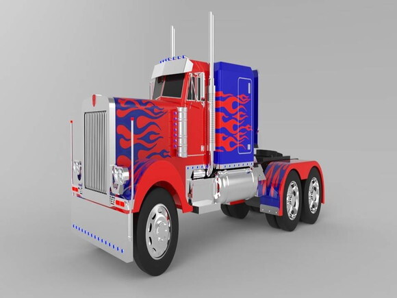Projeto Papercraft 3d Caminhão Peterbilt 379 Optimus Prime.