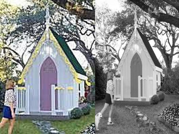 Projeto para Construir Casinha de Madeira Infantil Gótica.