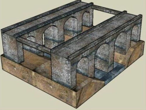Arquivo de Corte : Aqueduto Romano em papel Artesanal/ PDF.