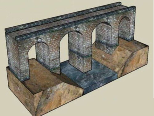 Arquivo de Corte : Aqueduto Romano em papel Artesanal/ PDF.