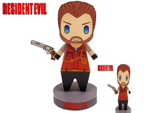 Arquivo de Corte : Barry Burton Resident evil em papel.