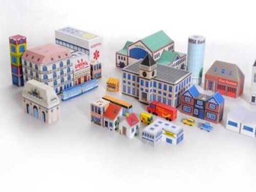Arquivo de Corte : Micro Cidade em Papel.