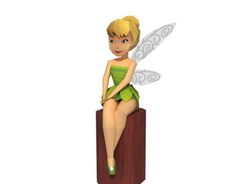 Arquivo de Corte : Tinker Bell em papel artesanal.
