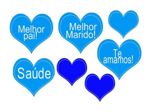 Arquivo de Corte : Topo de Bolo Corações Azul - Studio.