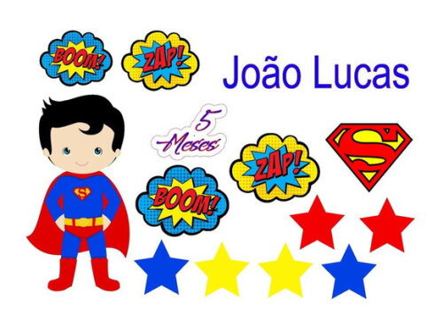 Arquivo de Corte : Topo de Bolo Superman Mirin - Studio.