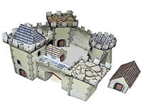 Arquivo de Corte 3d : Castelo medieval em papel/ Papercraft.
