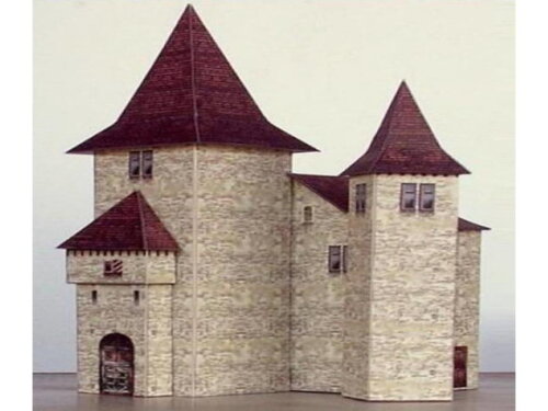 Arquivo de Corte 3d Castelo Medieval em papel artesanal.