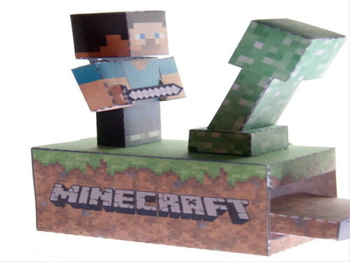 Arquivo de Corte 3d Minecraft em papel.