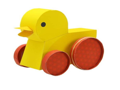 Arquivo de Corte 3d Pato infantil de papel.