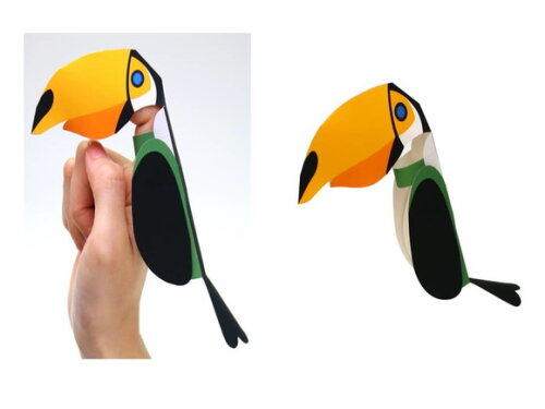 Arquivo de Corte Dedoche : Pássaro Tucano em papel.