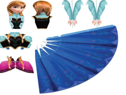Arquivo de Corte Digital Princesa Ana Frozen/ Papercraft.