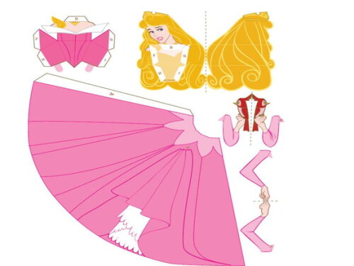 Arquivo de Corte Digital Princesa Aurora/Papercraft.