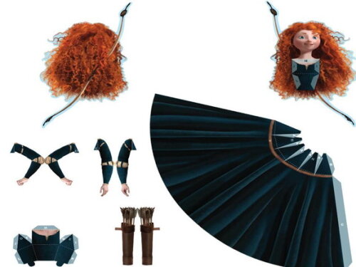 Arquivo de Corte Digital Princesa Merida/Papercraft.