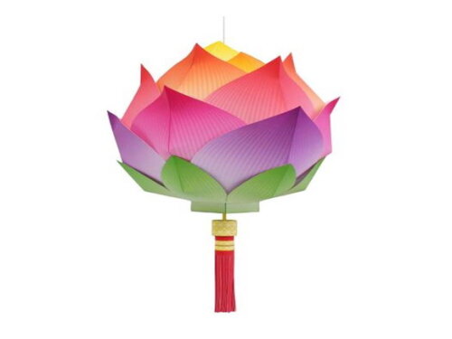Arquivo de Corte Lanterna de lótus Decorativa de papel.